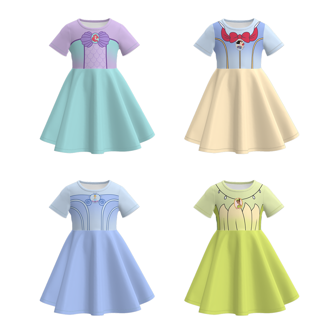 （Pre Order）Girls Summer Princess Print Dress