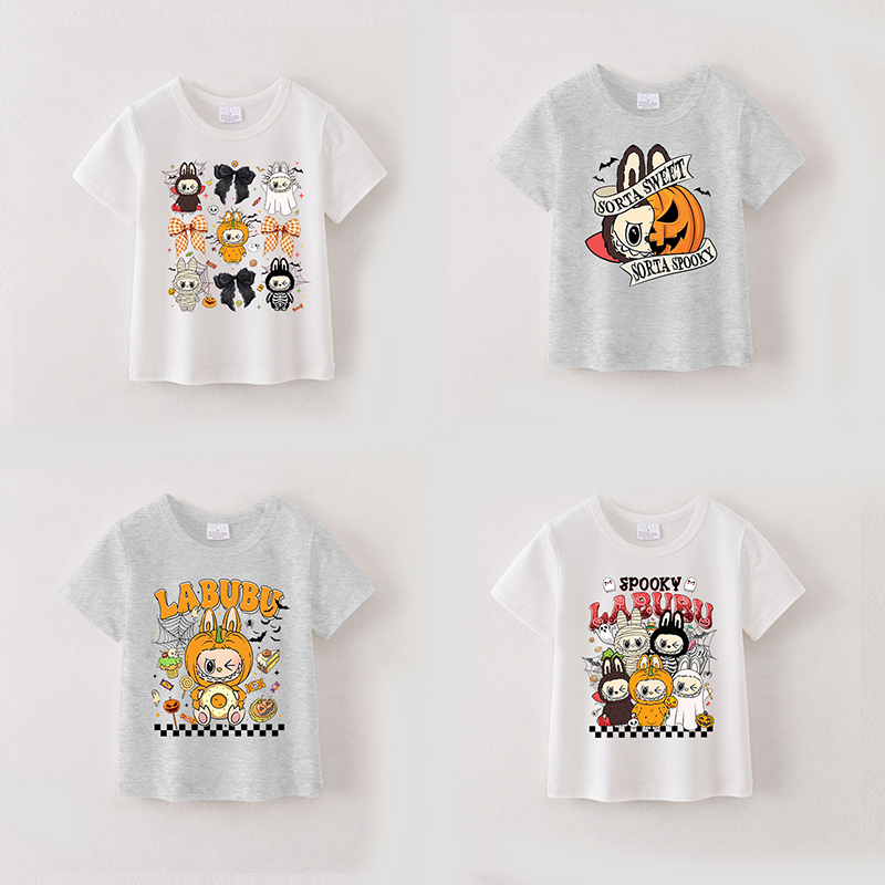 （Pre Order）Kids Halloween Cartoon Print Cotton Top
