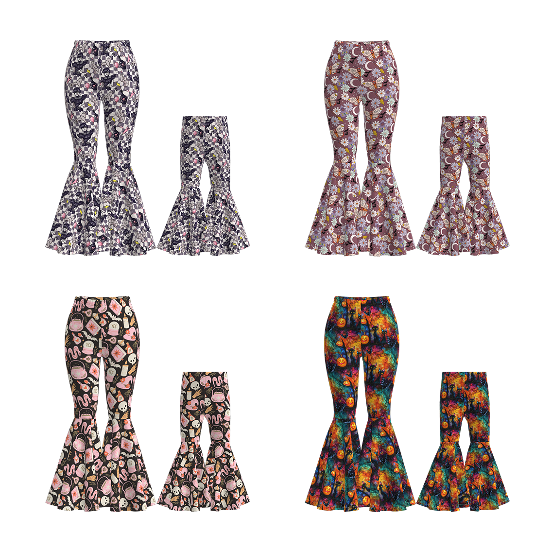 （Pre Order）Mommy and Me Halloween Print Pants
