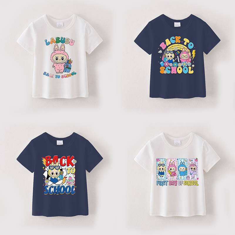 （Pre Order）Girls Halloween Cartoon Print Cotton Top