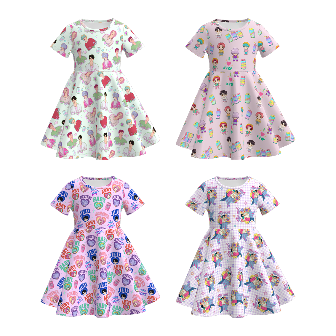 （Pre Order）Girls Movie Character Print Dress