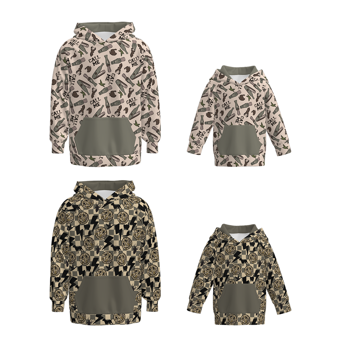 （Pre Order）Family Fall Smile Print Hoodie