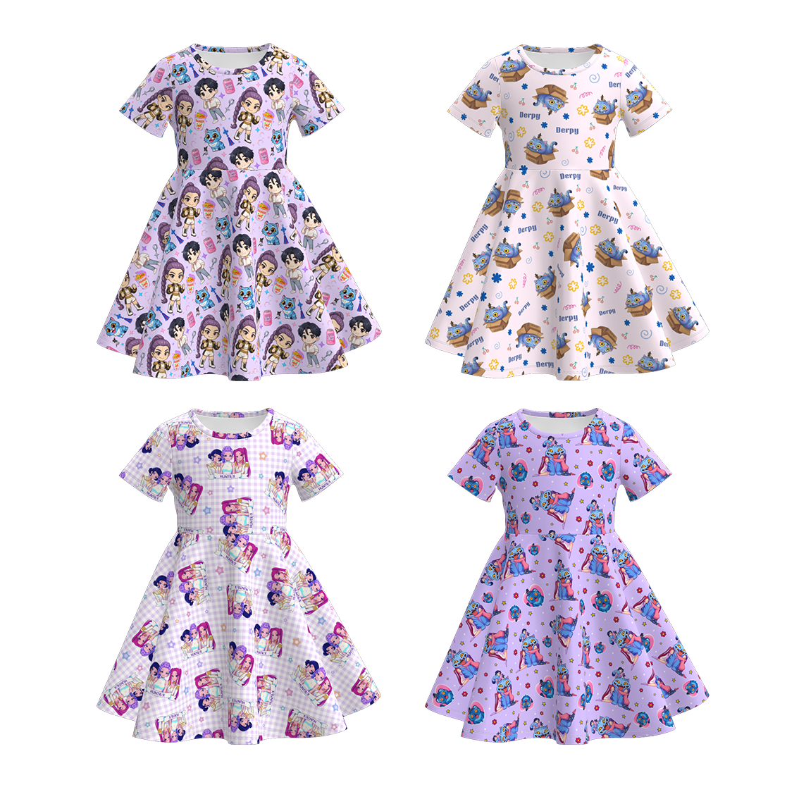 （Pre Order）Girls Movie Character Print Dress