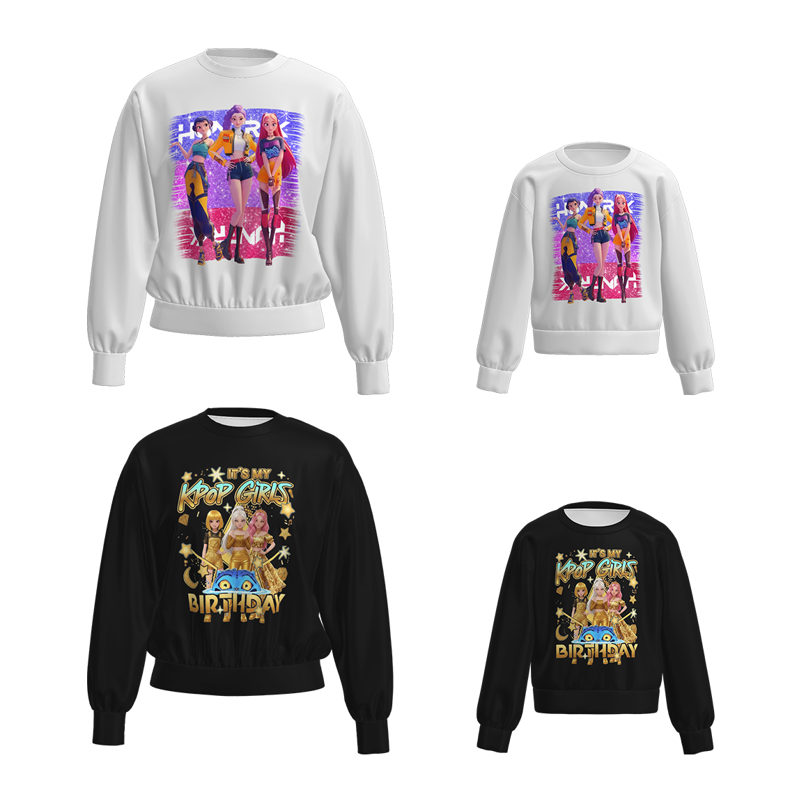 （Pre Order）Mommy and Me Movie Character Print Sweatshirt