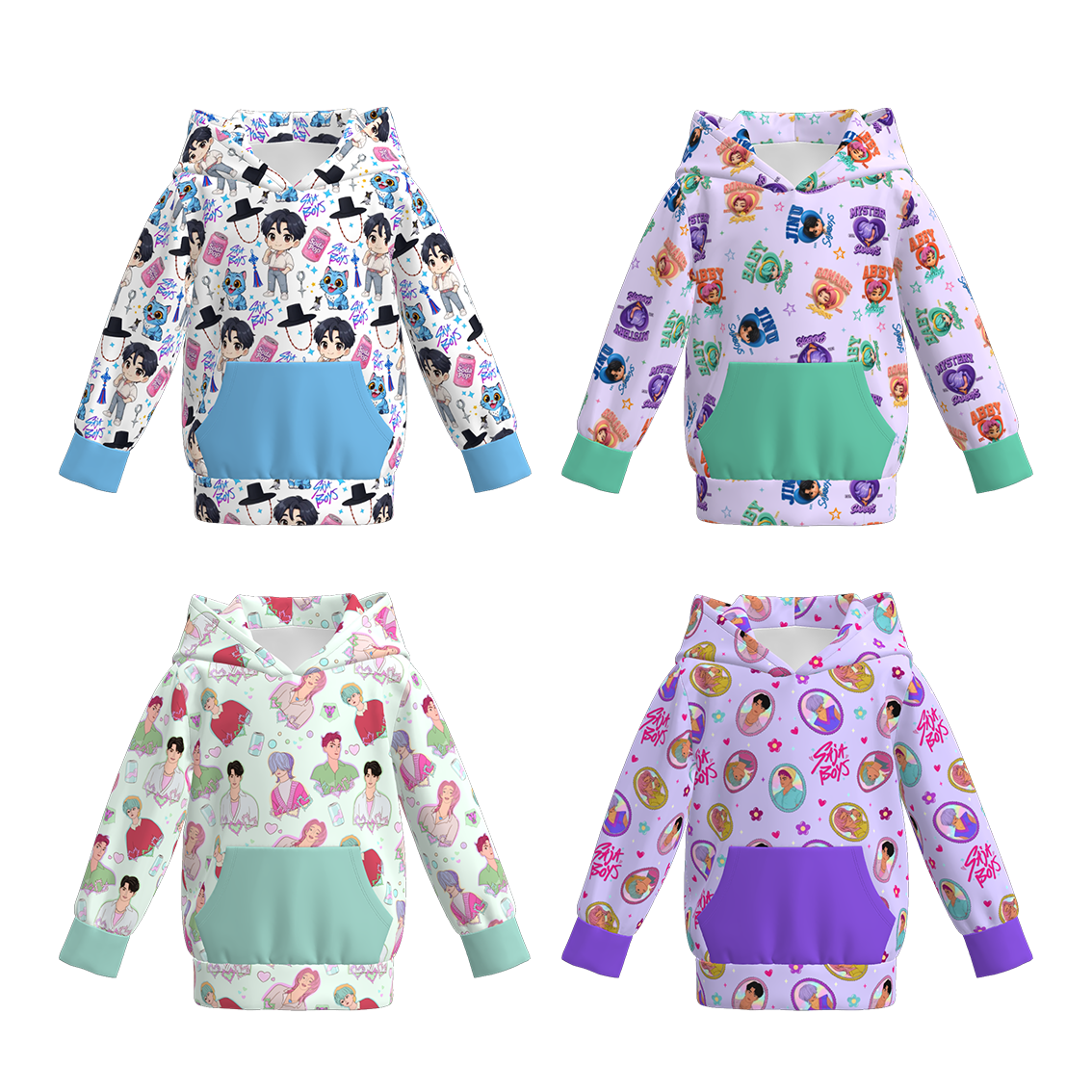 （Pre Order）Boys Movie Character Print Hoodie