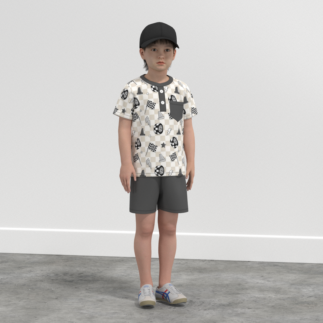 （Pre Order）Boys Spring and Summer Cartoon Print Top