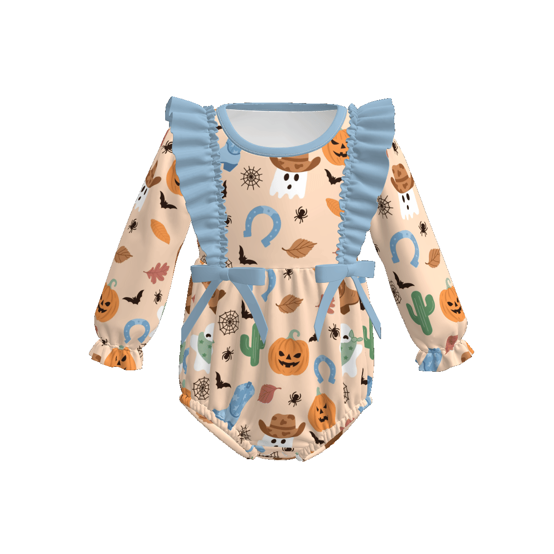 （Pre Order）Family Halloween Cartoon Print Dress,Top＆Romper