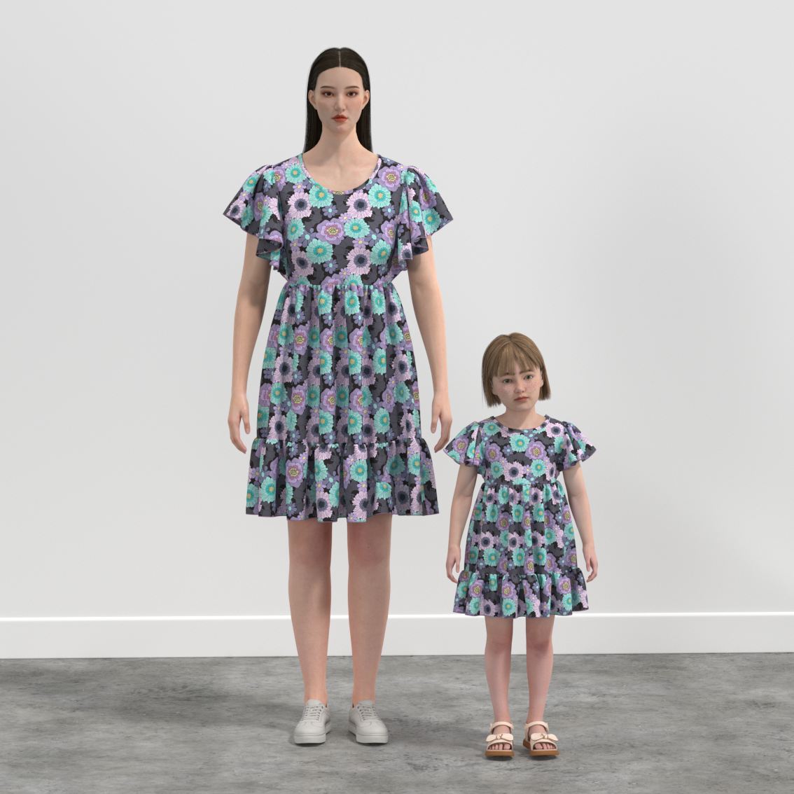 （Pre Order）Mommy and Me Halloween Print Dress