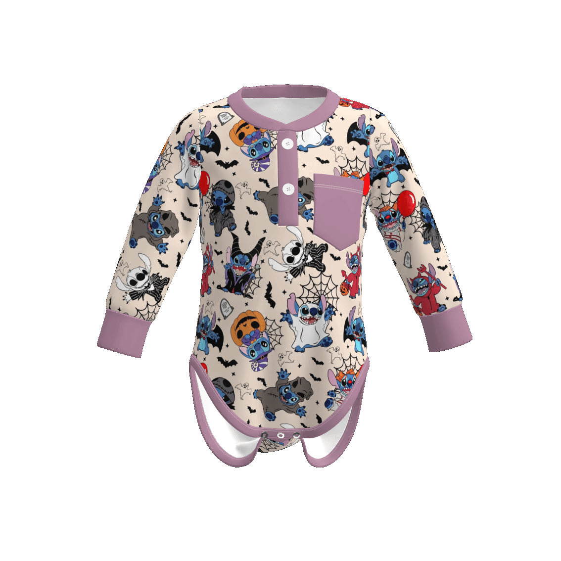 （Pre Order）Family Halloween Cartoon Print Dress,Top＆Romper