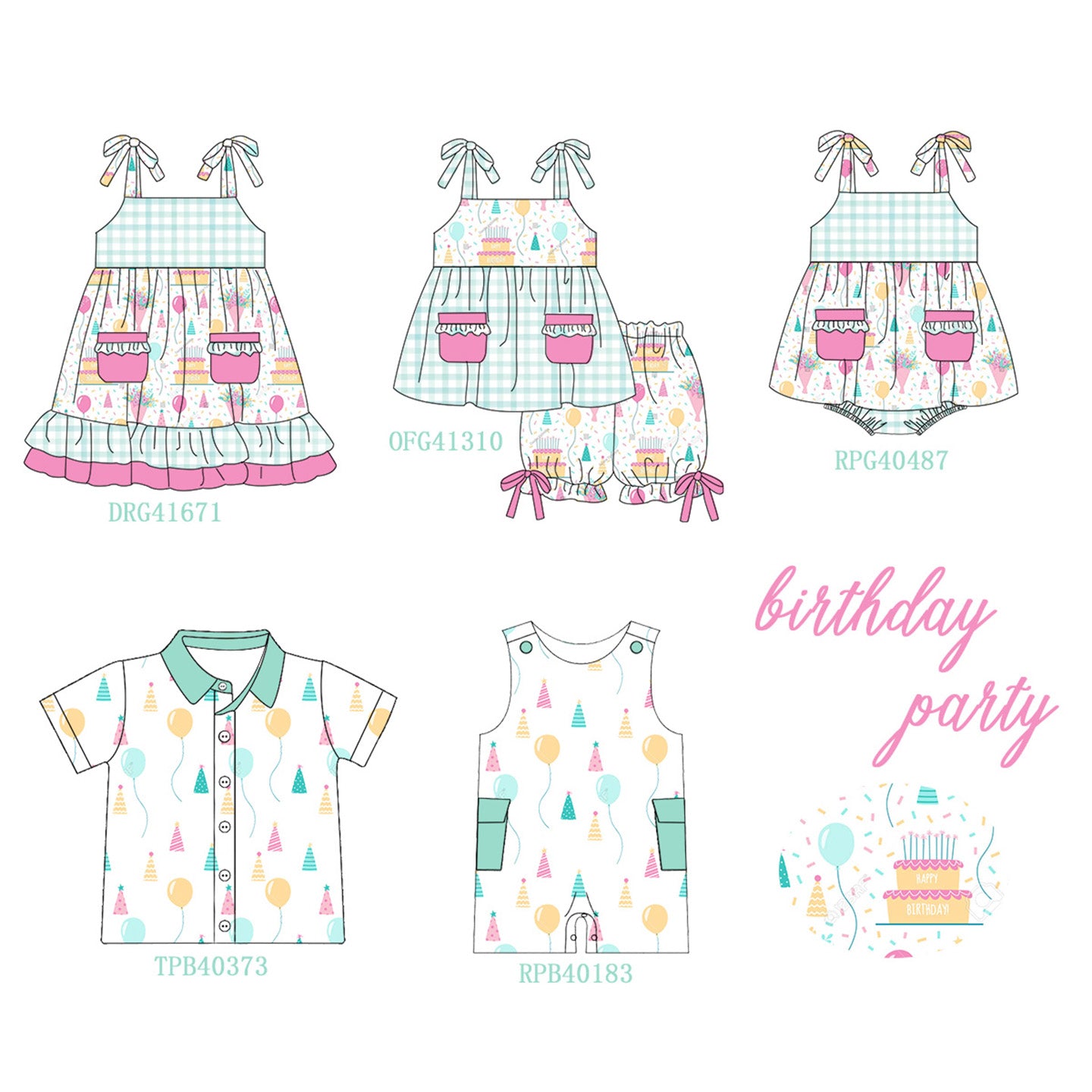 (Pre Order) Summer Birthday Sibling Ensemble Collection