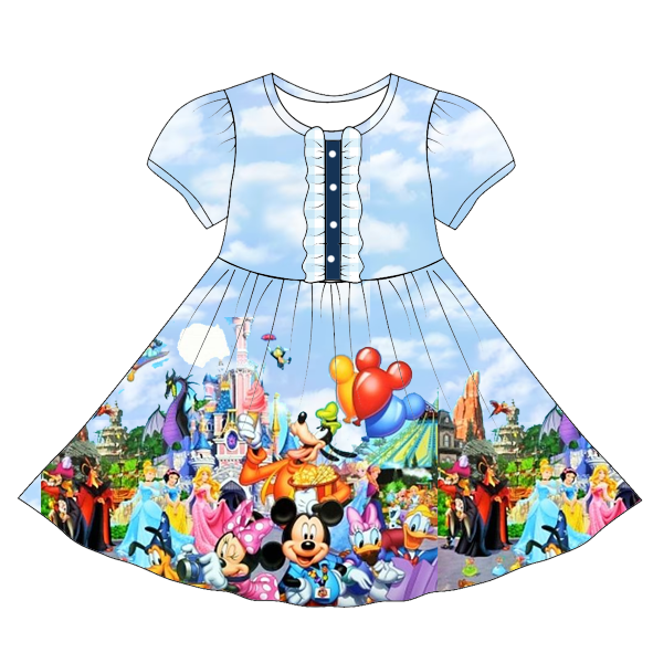 (Pre Order) Summer Mickey Magic Embroided Sibling Ensemble Collection