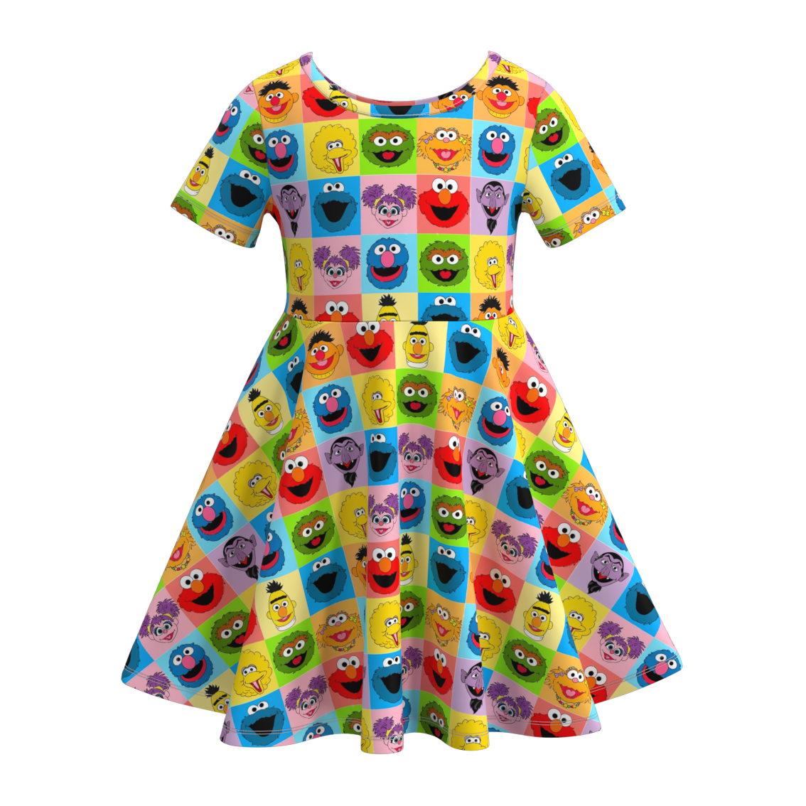 （Pre Order）Grils Summer Cartoon Floral Print Twirl Dress