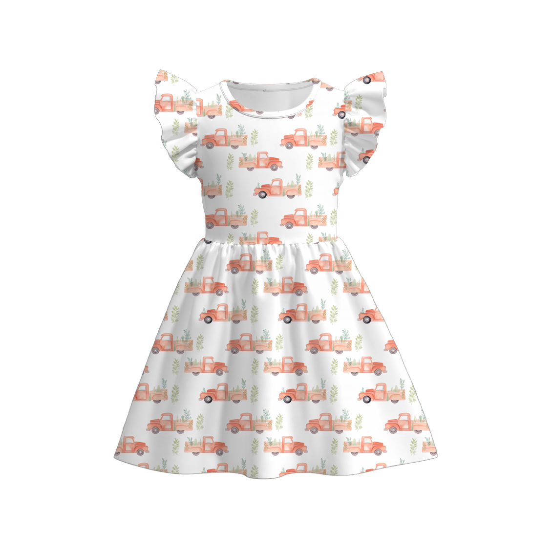 （Pre Order）Girls Summer Father's Day Print Twirl Dress