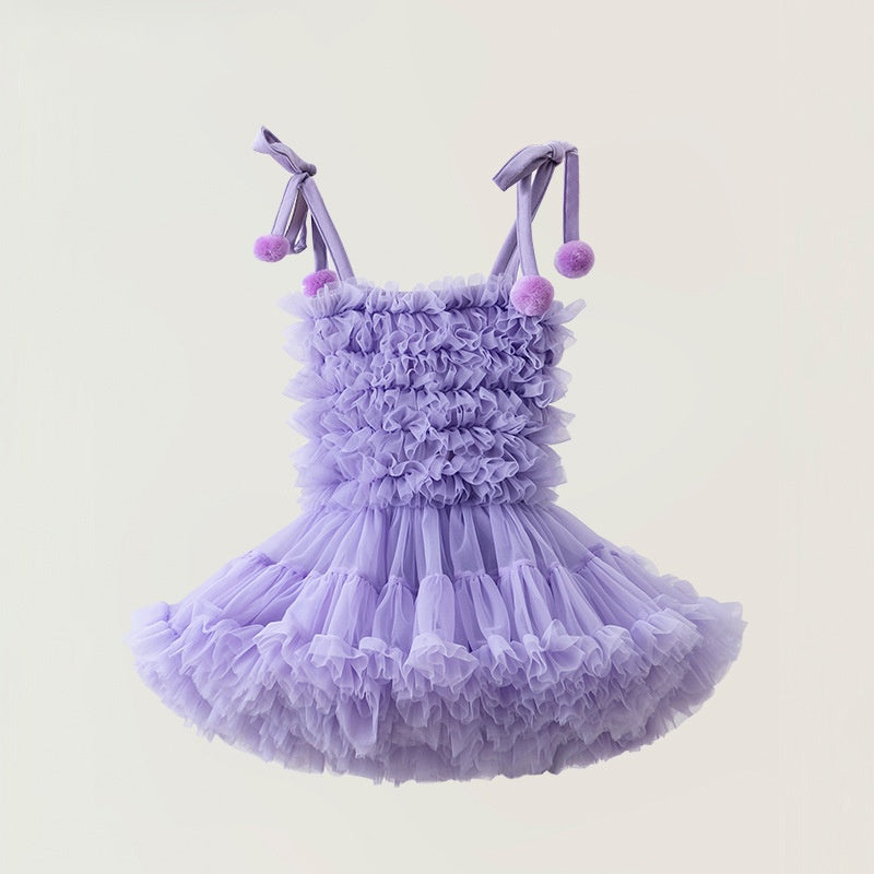 （Pre Order）Summer Girls' Tutu Dress Princess Mesh Sundress