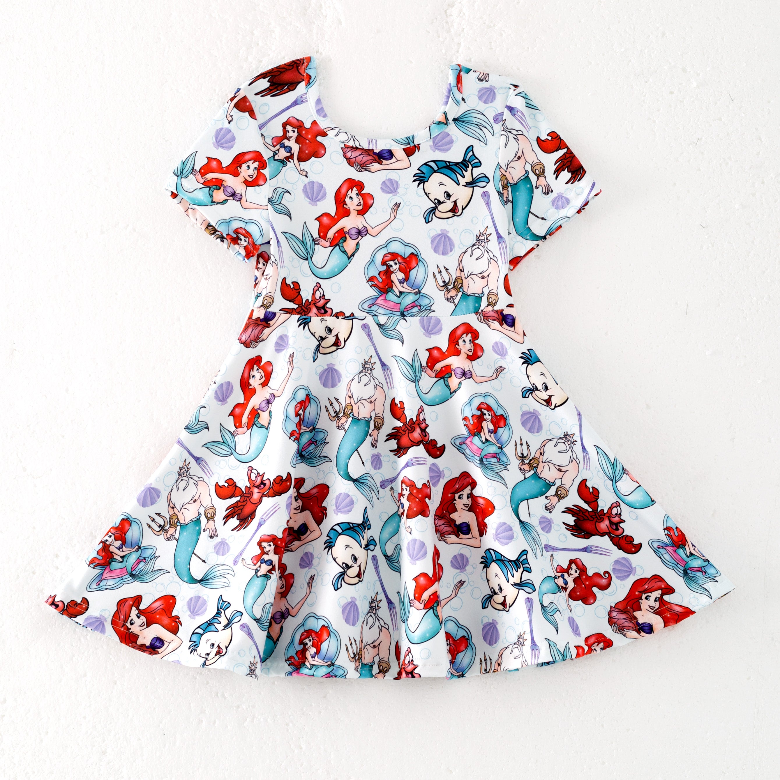 （Pre Order,Prepack Zone）Girls Spring&Summer Princess Mermaid Print Dress&Set（Mix Size）