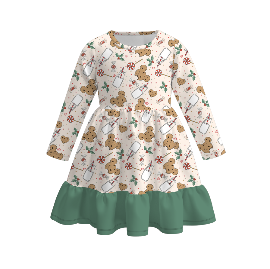 （Pre Order）Girls Christmas Nutcracker Print Dress
