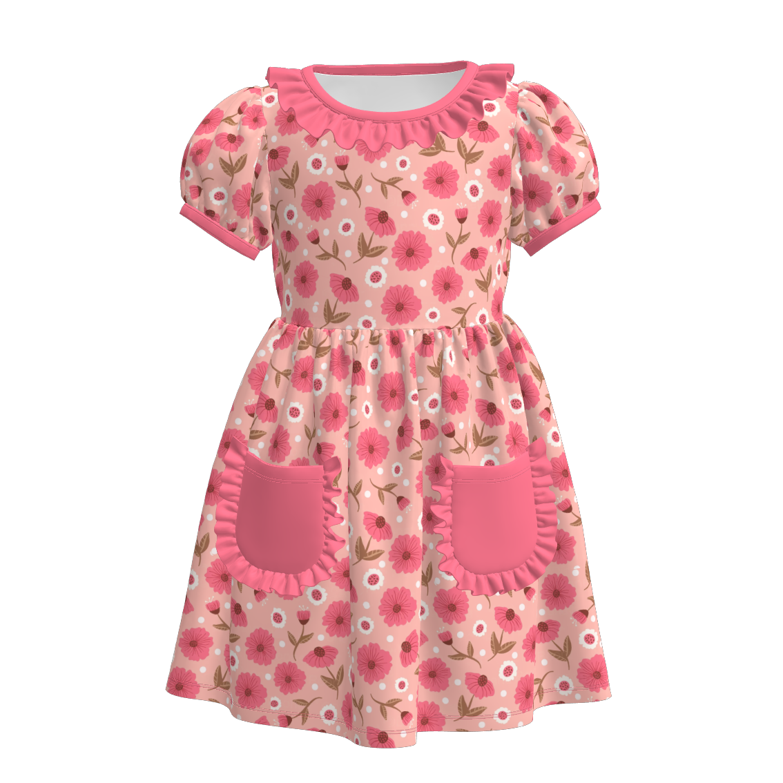 （Pre Order）Girls Easter Bunny Print Dress