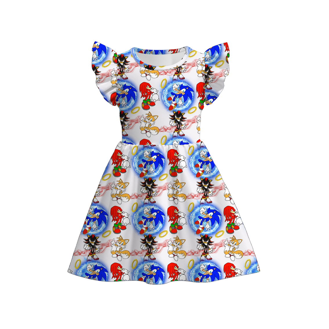 （Pre Order）Girls Spring and Summer Cartoon Character Print Dress