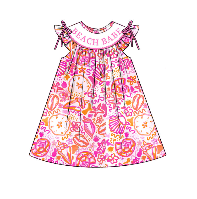 （Pre Order）Sisters Spring and Summer Embroidery Smocked Dress,Romper＆Shorts Set