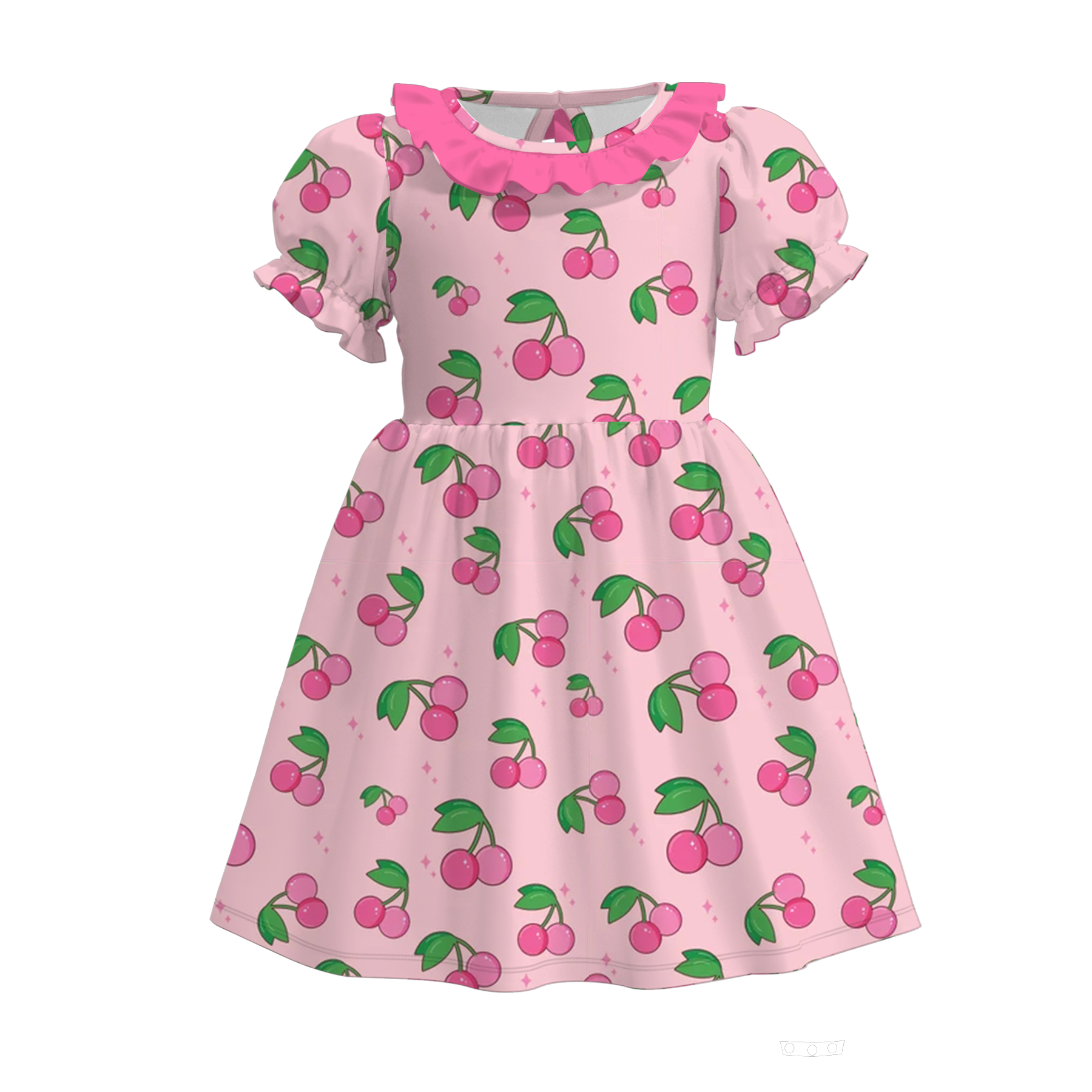 （Pre Order）Girls Spring and Summer Cherry Print Dress