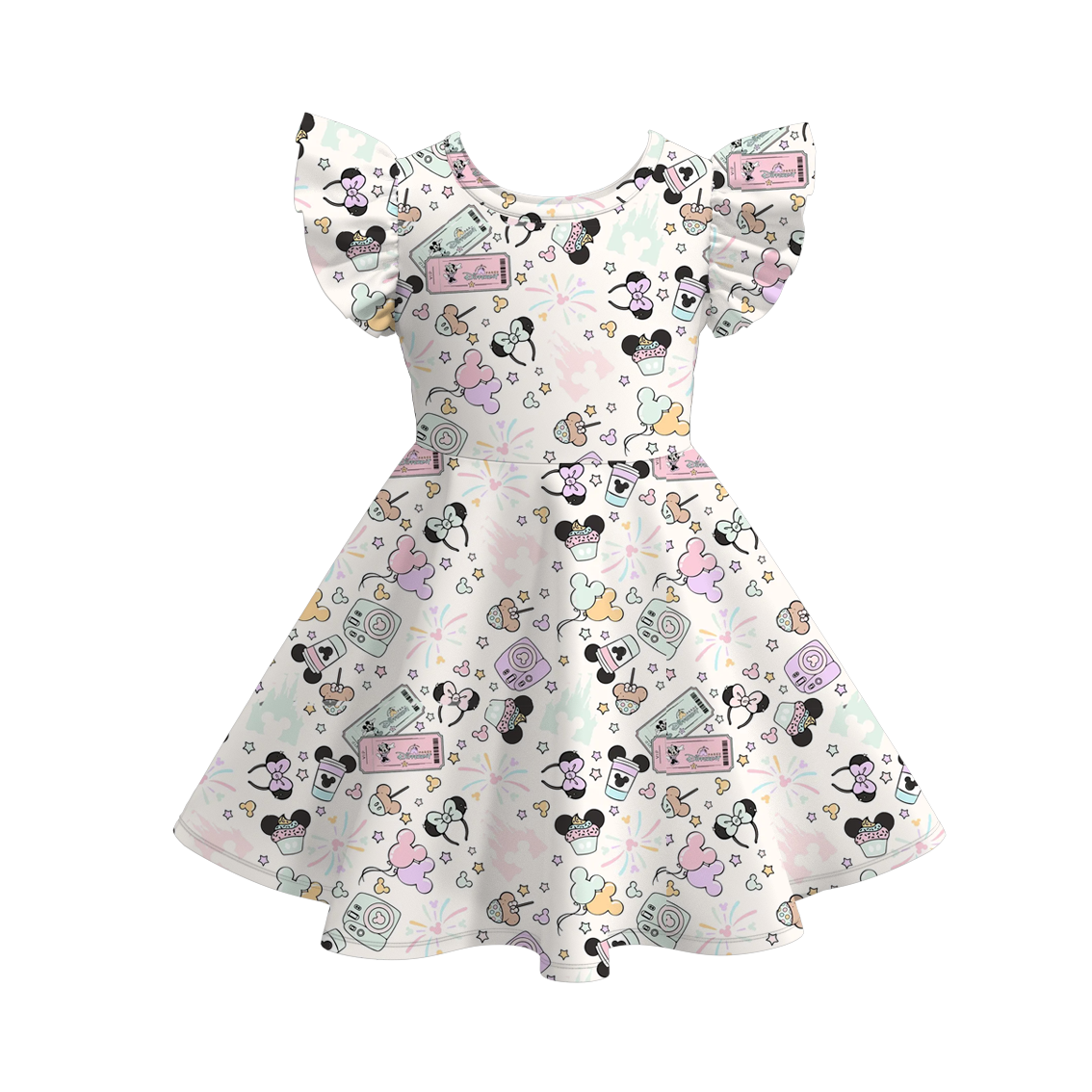 （Pre Order）Girls Spring and Summer Princess＆Cartoon Print Dress