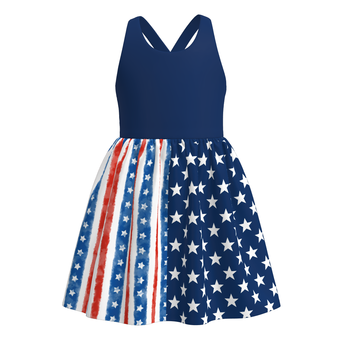 （Pre Order）Family Patriotic Print Dress,Romper and Top