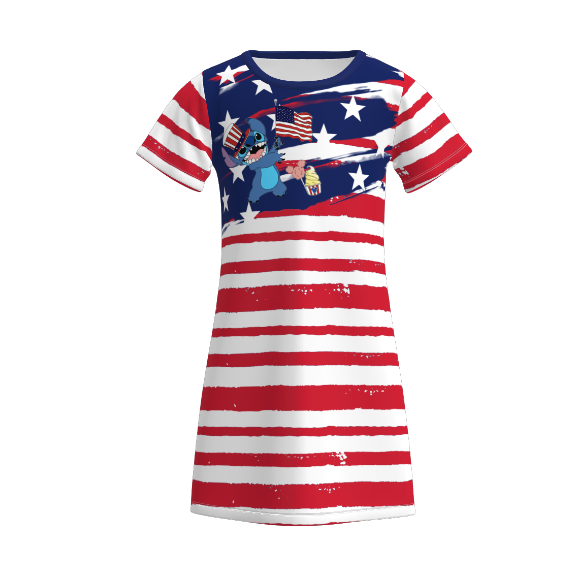 （Pre Order）Family Patriotic Print Dress,Romper and Top