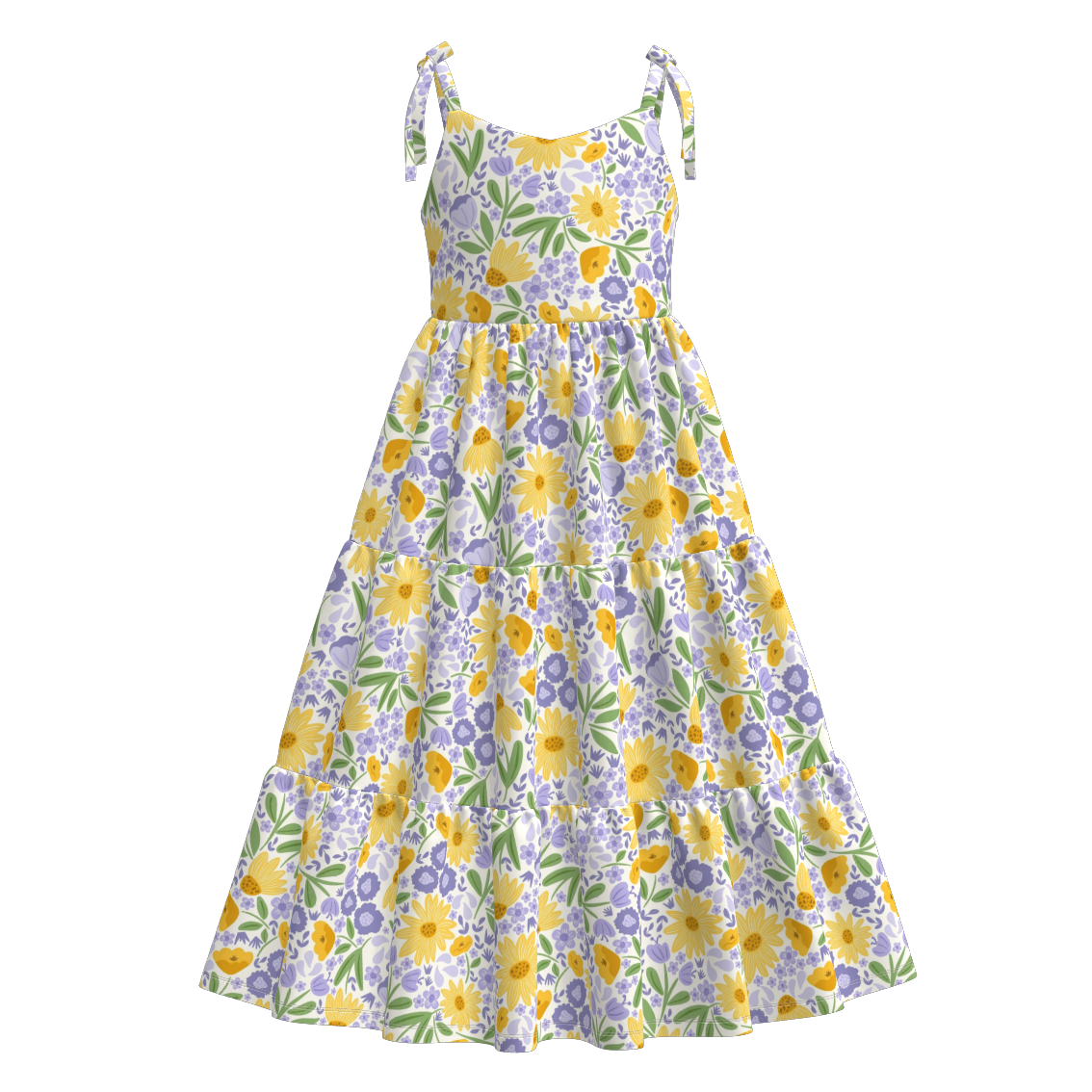 （Pre Order）Mommy and Me Spring and Summer Floral Print MAXI Dress