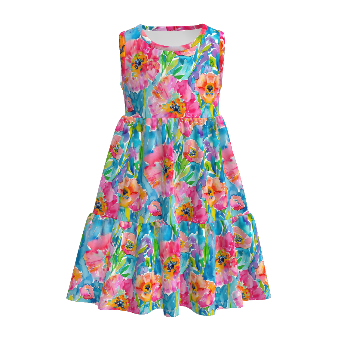 （Pre Order）Mommy and Me Spring and Summer Floral Print Dress