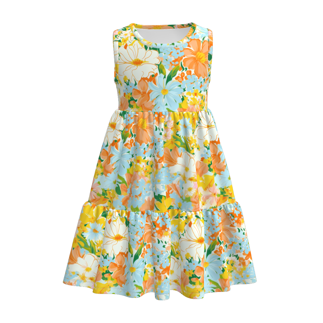 （Pre Order）Mommy and Me Spring and Summer Floral Print Dress