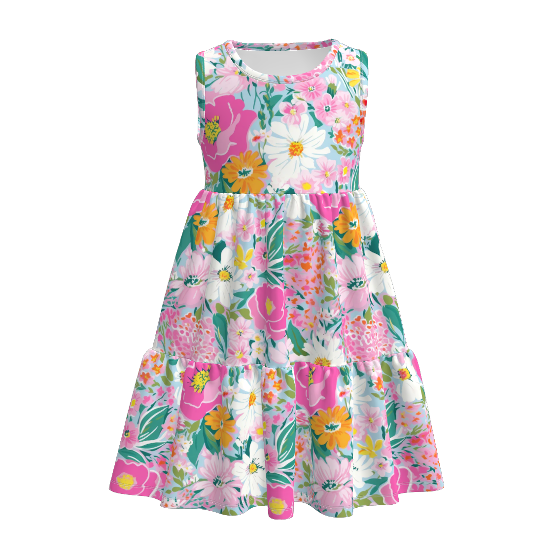（Pre Order）Mommy and Me Spring and Summer Floral Print Dress