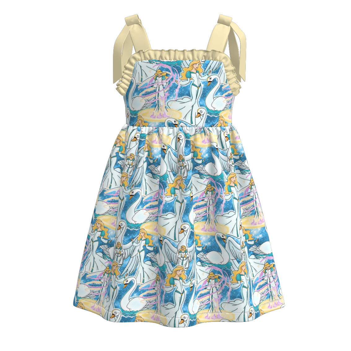 （Pre Order）Girls Spring and Summer Princess Print Slip Dress