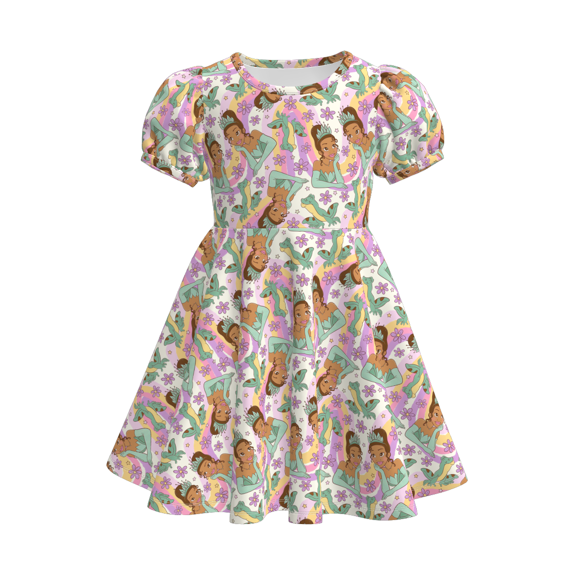 （Pre Order）Girls Spring and Summer Princess Print Dress