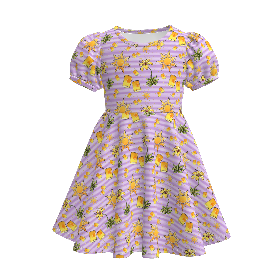 （Pre Order）Girls Spring and Summer Princess Print Dress