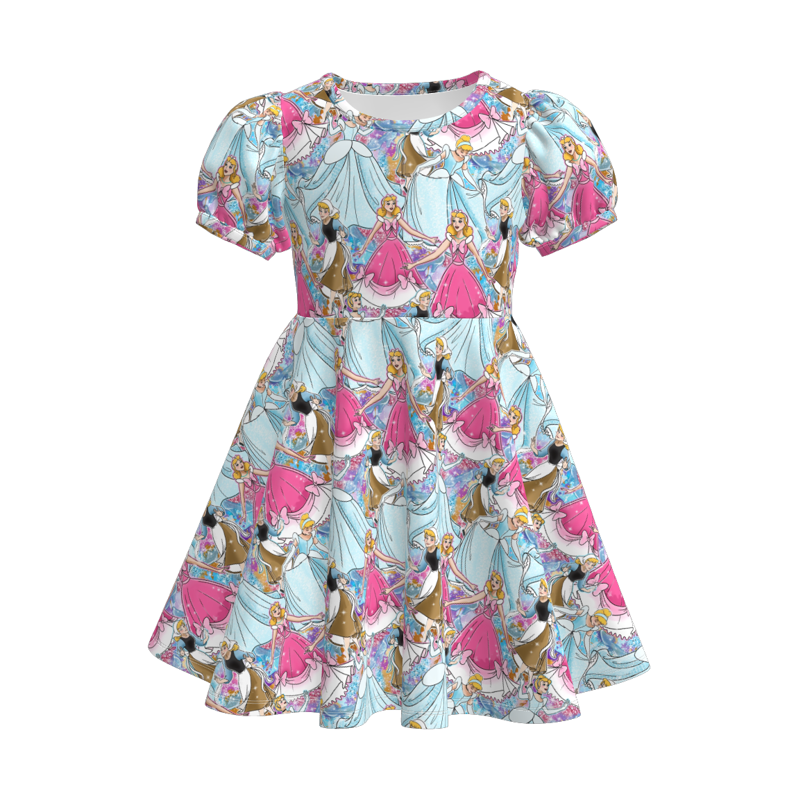 （Pre Order）Girls Spring and Summer Princess Print Dress