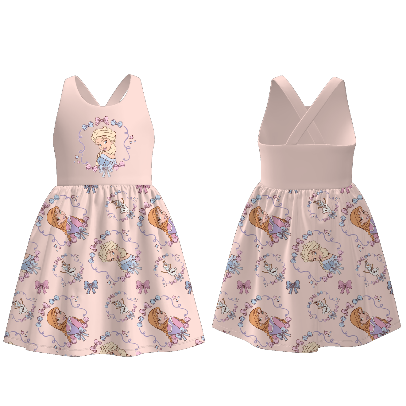 （Pre Order）Girls Spring and Summer Princess Print Dress