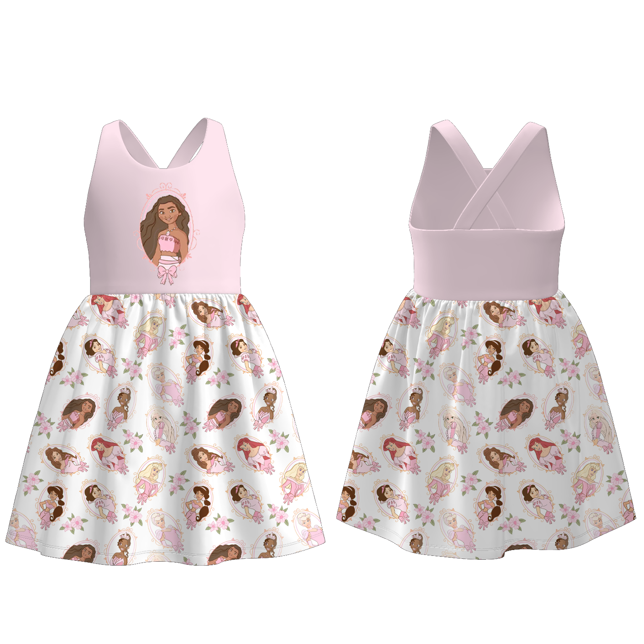 （Pre Order）Girls Spring and Summer Princess Print Dress