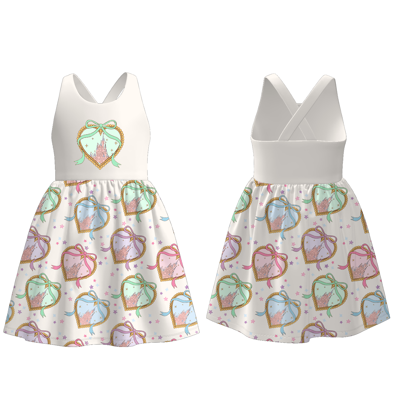 （Pre Order）Girls Spring and Summer Princess Print Dress