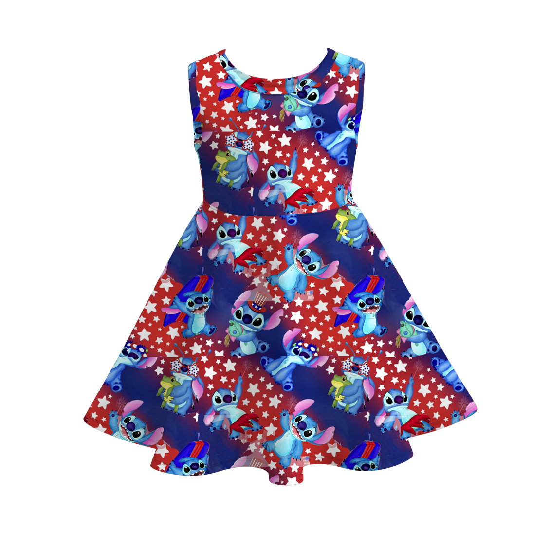 （Pre Order）Siblings Spring and Summer Cartoon Print Dress,Top and Set