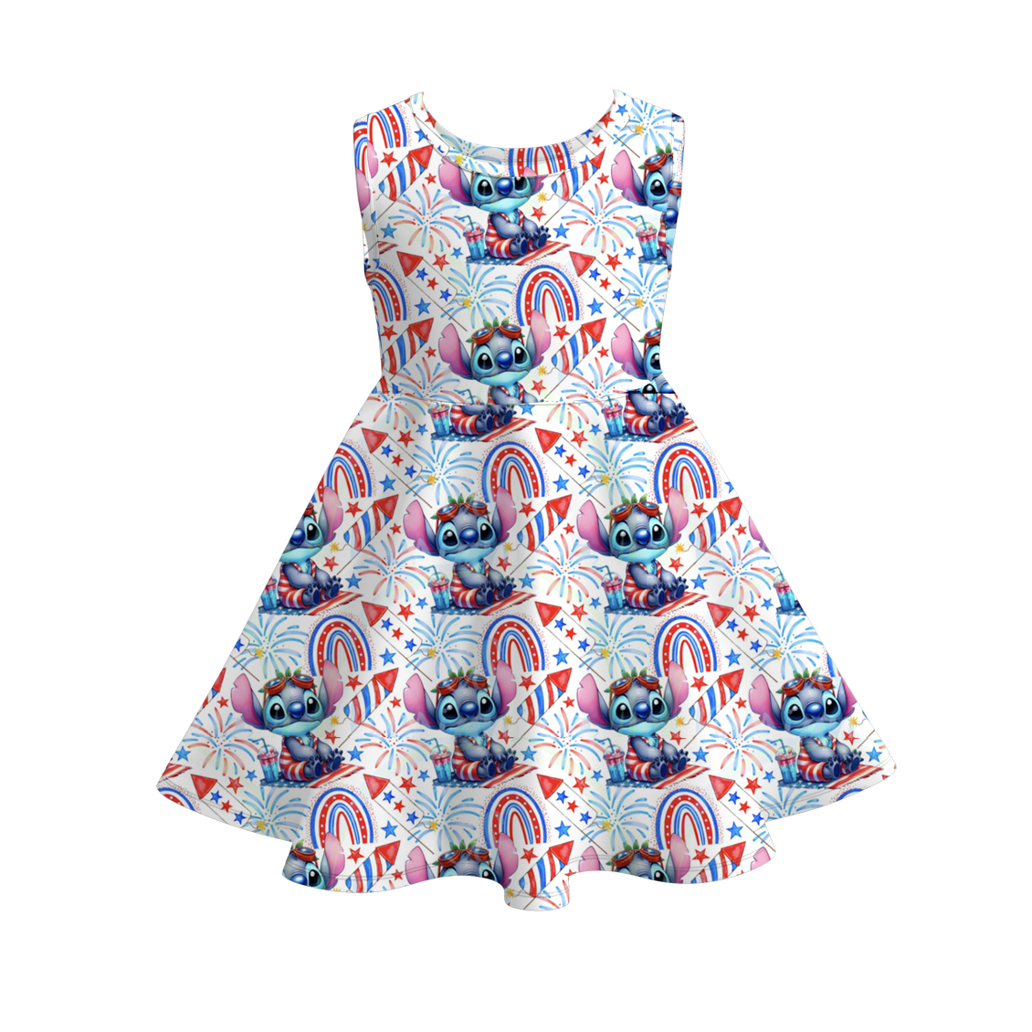 （Pre Order）Siblings Spring and Summer Cartoon Print Dress,Top and Set