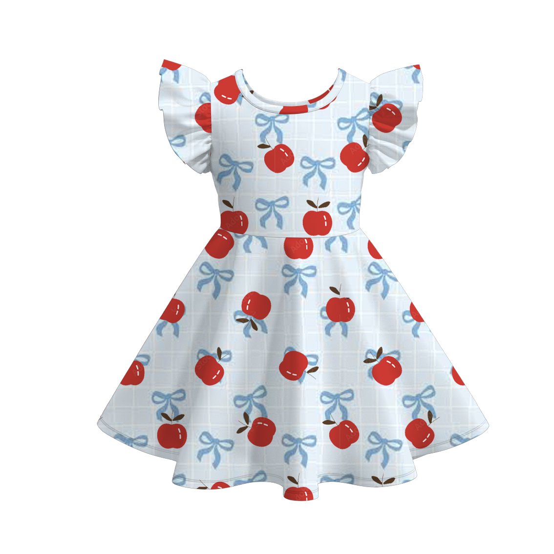（Pre Order）Girls Summer Back To School Print Dress＆Set