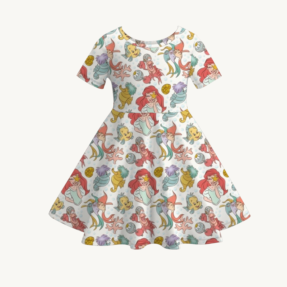（Pre Order）Girls Spring and Summer Cartoon Print Dress
