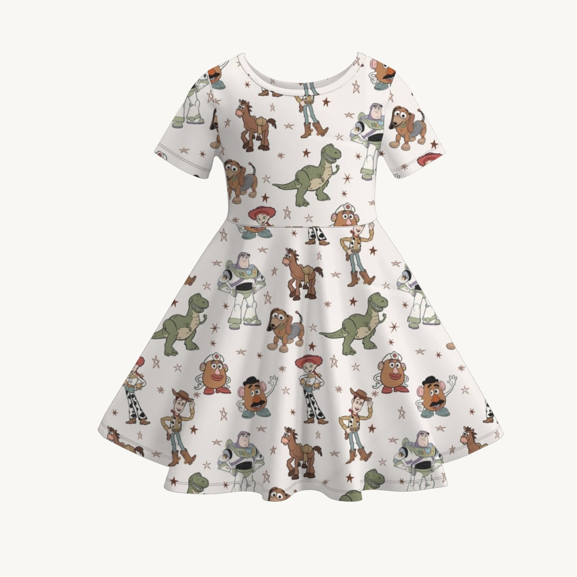 （Pre Order）Girls Spring and Summer Cartoon Print Dress