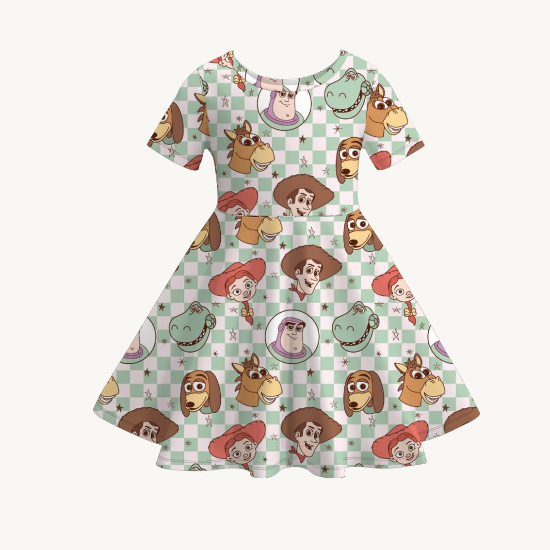 （Pre Order）Girls Spring and Summer Cartoon Print Dress