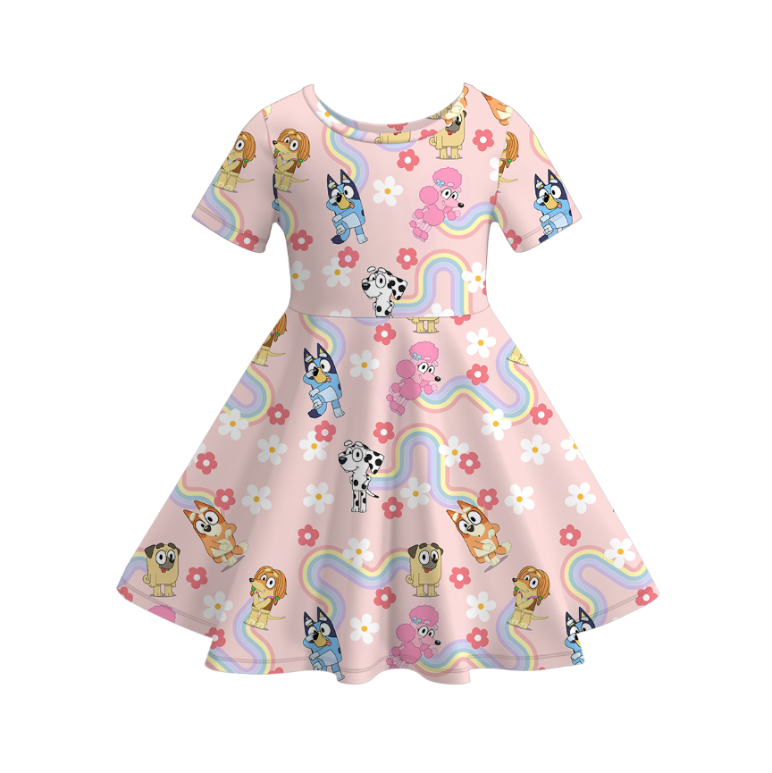 （Pre Order）Girls Spring and Summer Cartoon Print Dress