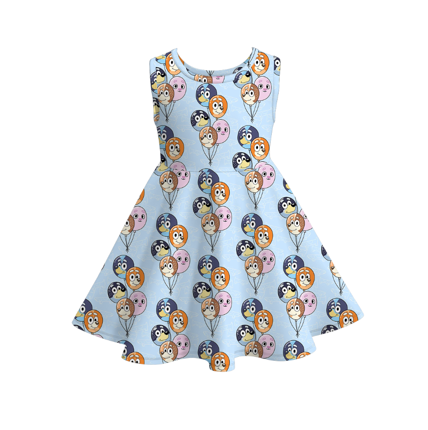 （Pre Order）Girls Spring and Summer Cartoon Print Dress