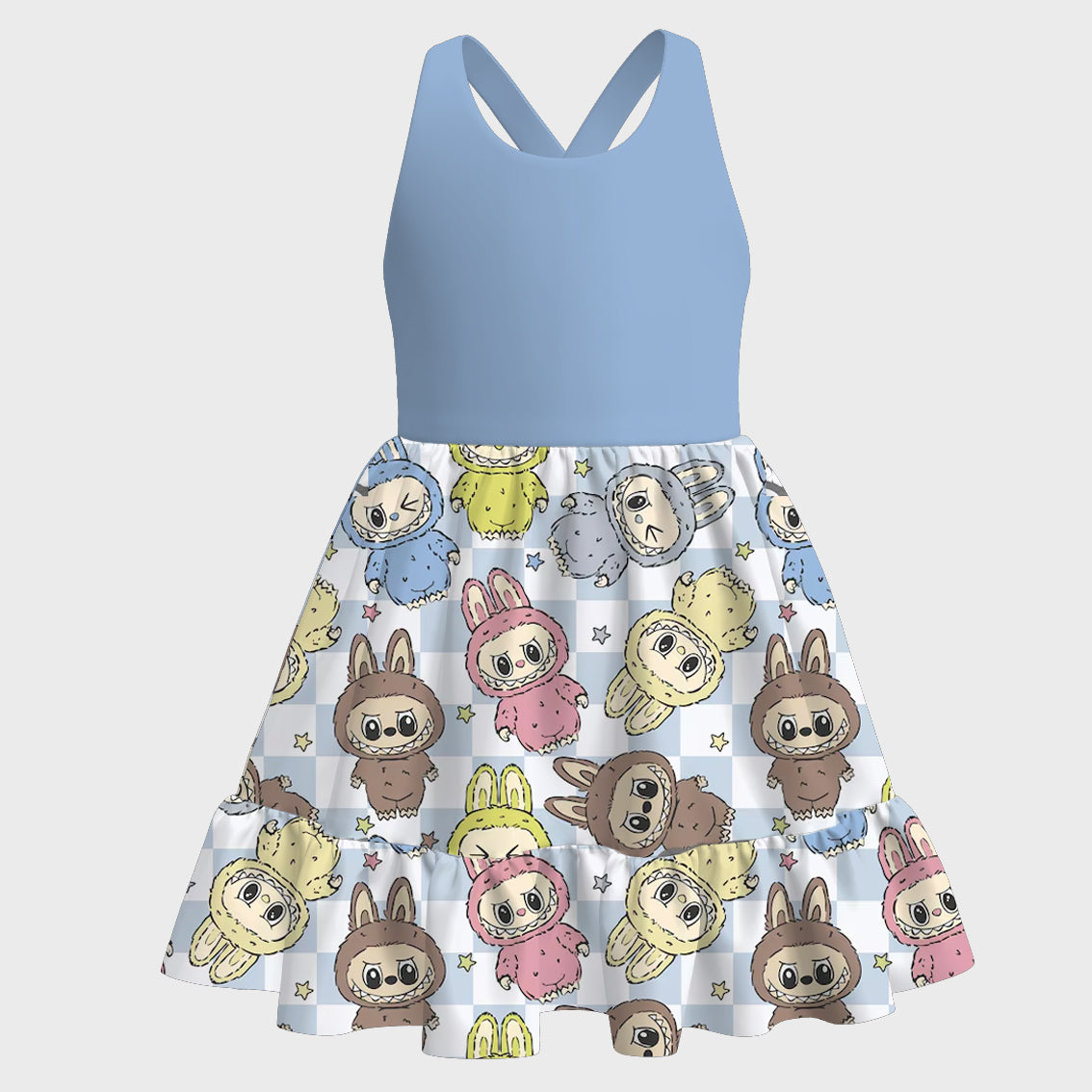 （Pre Order）Girls Spring and Summer Cartoon Print Dress
