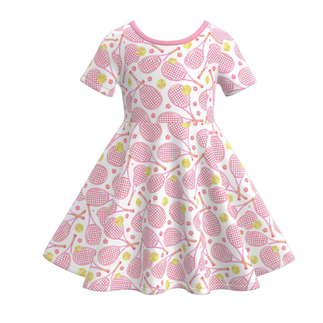 （Pre Order）Girls Spring and Summer Baseball Print Dress