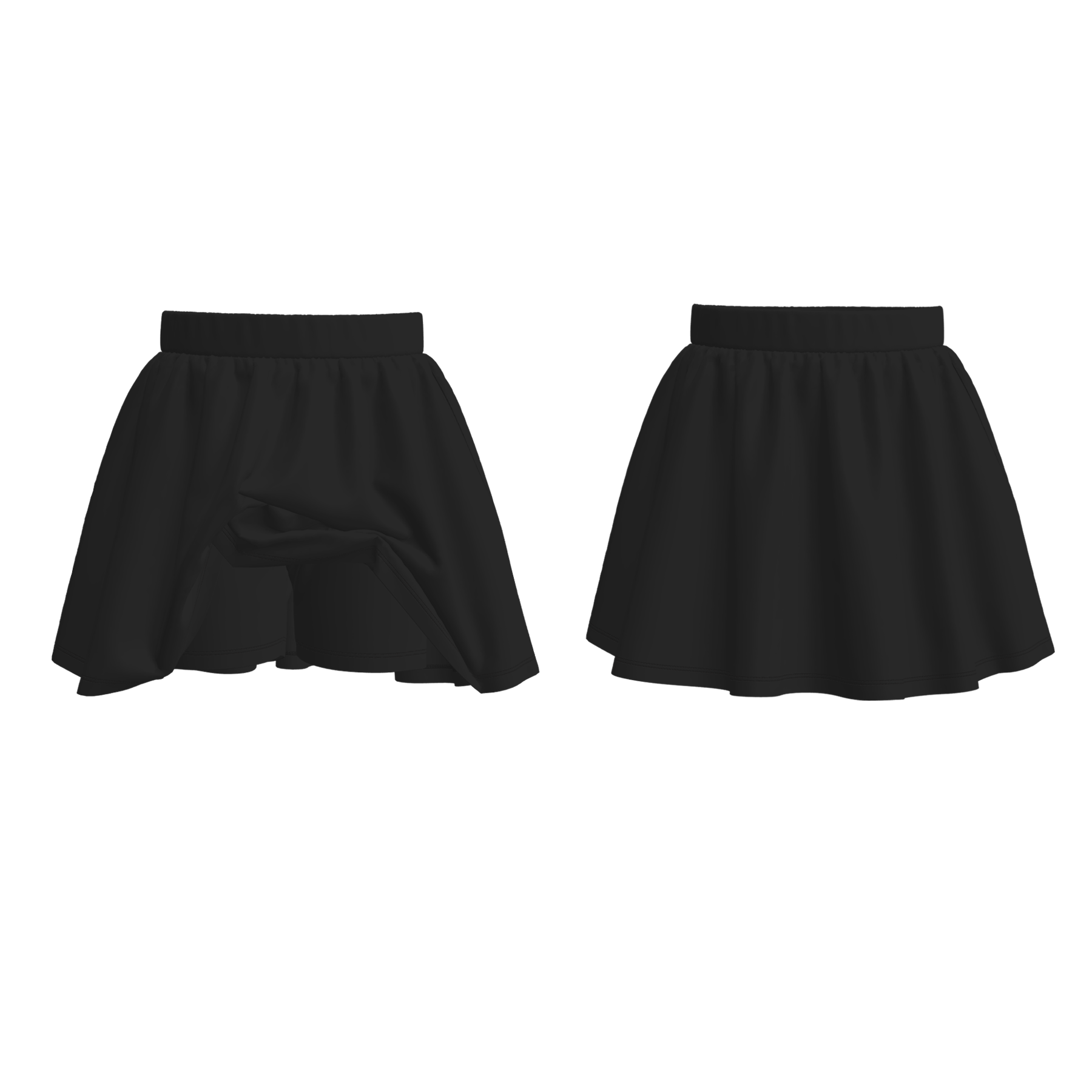 （Pre Order）Girls Spring and Summer Plain Color Skort