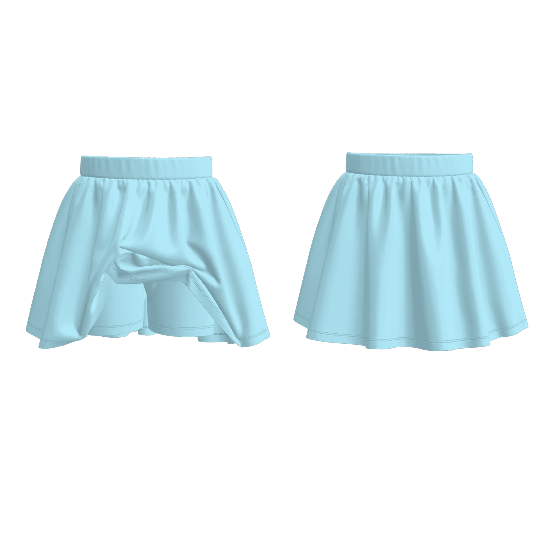 （Pre Order）Girls Spring and Summer Plain Color Skort
